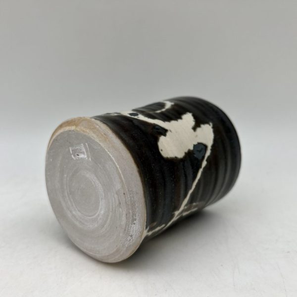 Brown & White Juice Glass by Margo Brown - 3751 - Image 4