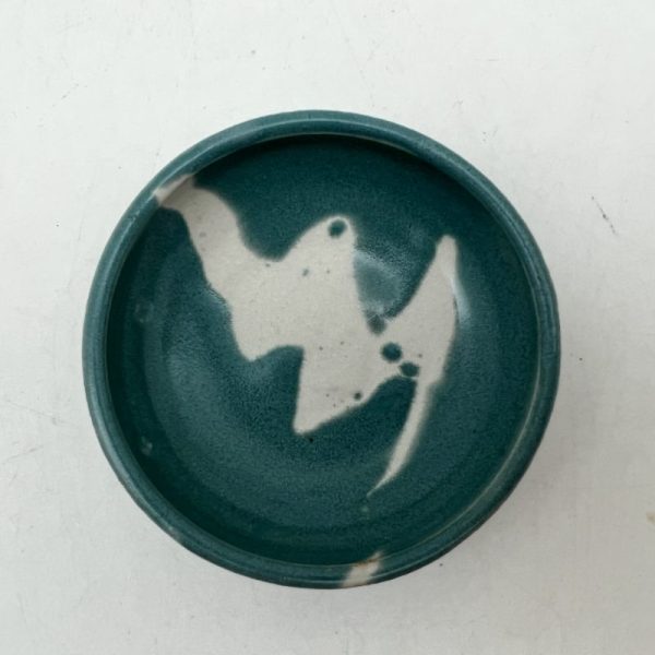 Mini Turquoise & White Dish by Margo Brown - 2745 - Image 3