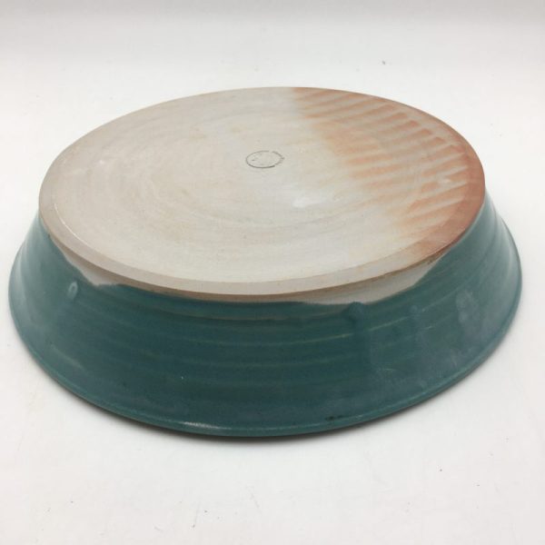 Turquoise and white pie dish by Margo Brown - Image 3