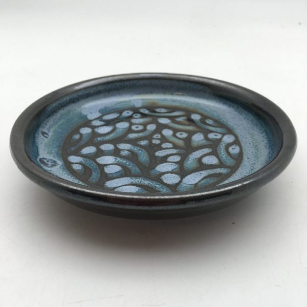 Black and blue porcelain bowl by Margo Brown - Image 2