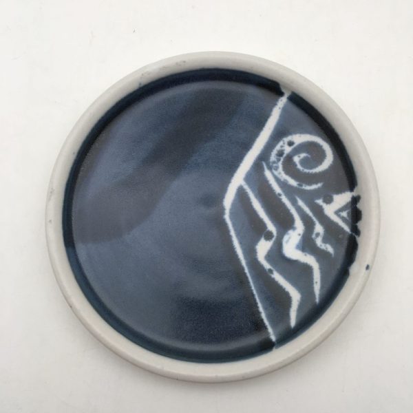 Cobalt and white small plate by Margo Brown