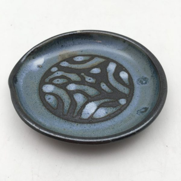 Black and blue spoonrest by Margo Brown