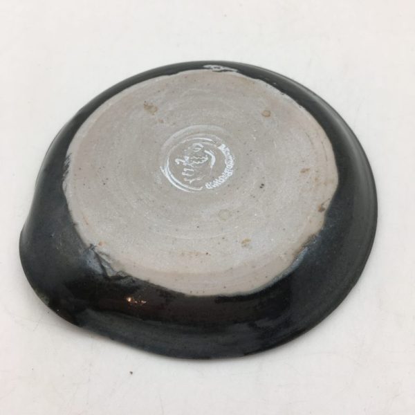 Blue and white bullseye spoonrest by Margo Brown - Image 3