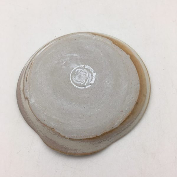 Tan spoonrest with iron oxide design by Margo Brown - Image 3