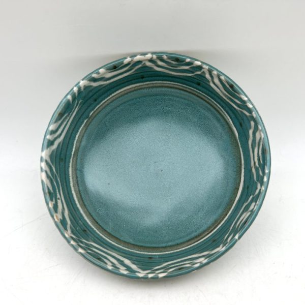 Patterned Turquoise Bowl by Margo Brown - 3945 - Image 4