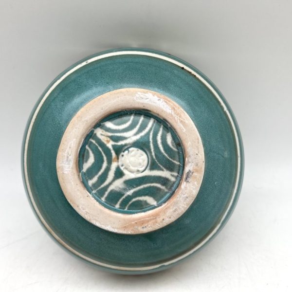 Patterned Turquoise Bowl by Margo Brown - 3945 - Image 5