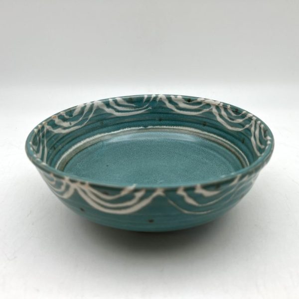 Patterned Turquoise Bowl by Margo Brown - 3945 - Image 3