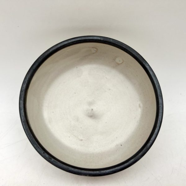 Black-Rimmed White Bowl by Margo Brown - 3928 - Image 3