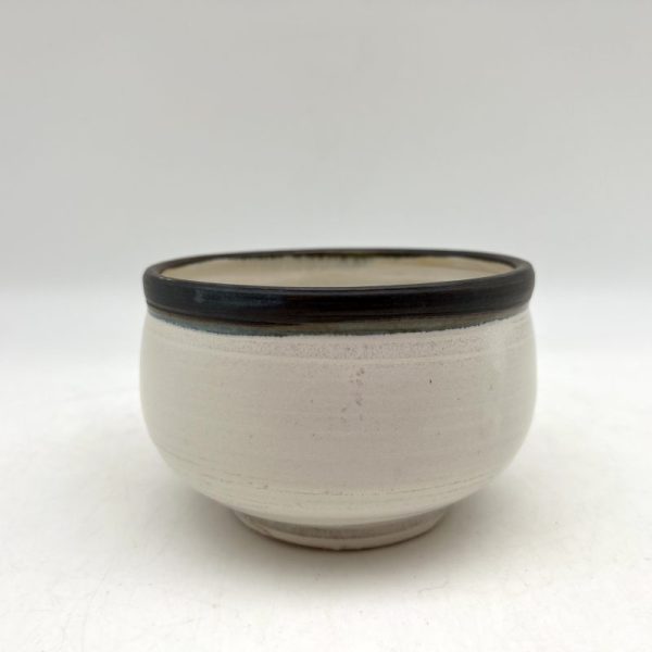 Black-Rimmed White Bowl by Margo Brown - 3946 - Image 2