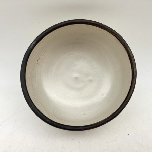 Black-Rimmed White Bowl by Margo Brown - 3946 - Image 3