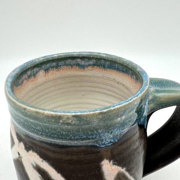 Brown & Turquoise Mug by Margo Brown - 3982 - Image 4