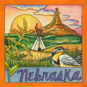 Nebraska 9" Plaque by Sincerely Sticks