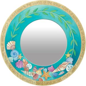 "Shell Yeah" Circle Mirror by Sincerely Sticks