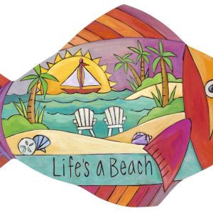 "Sea La Vie" Fish-Shaped Plaque by Sincerely Sticks