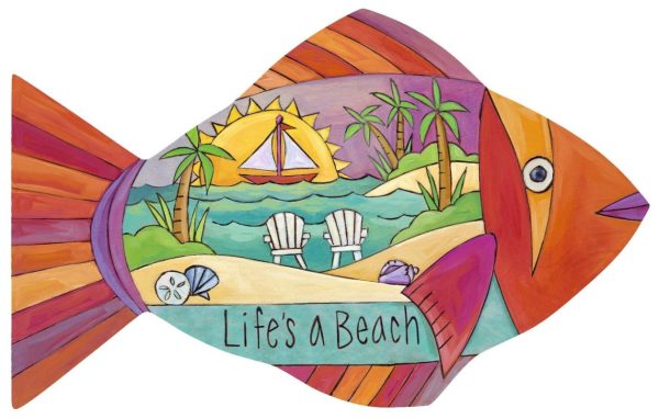 "Sea La Vie" Fish-Shaped Plaque by Sincerely Sticks