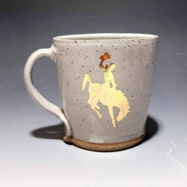 Speckled White Gold Steamboat Mug