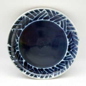 Lipped Porcelain Plate by Margo Brown - 4604