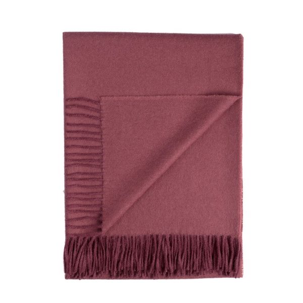 100% Baby Alpaca Throw - Malbec