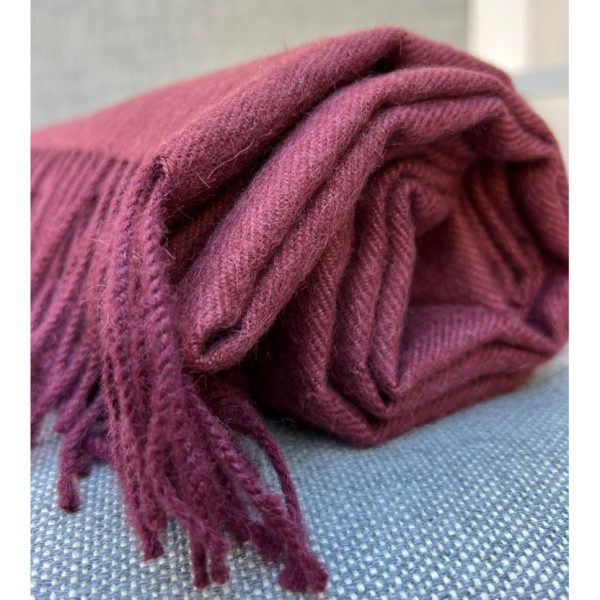 Shupaca 100% Baby Alpaca Throw - Malbec - Image 3