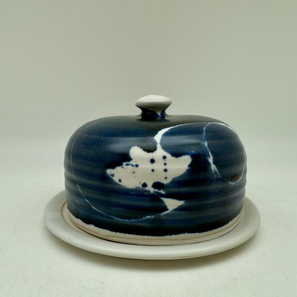 Brush-Design Butter Dish by Margo Brown - 4855