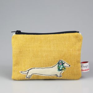 Dachshund Embroidered Purse by Poppy Treffry
