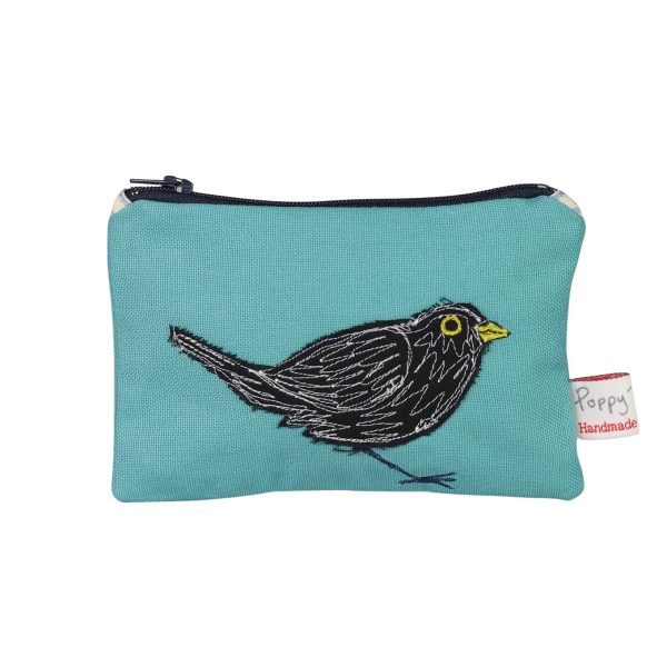 Garden Bird Embroidered Purse by Poppy Treffry - Image 2