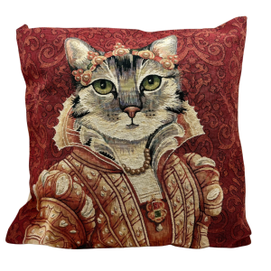 Royal Cat Portrait Decorative Pillow Cover - Yapatkwa