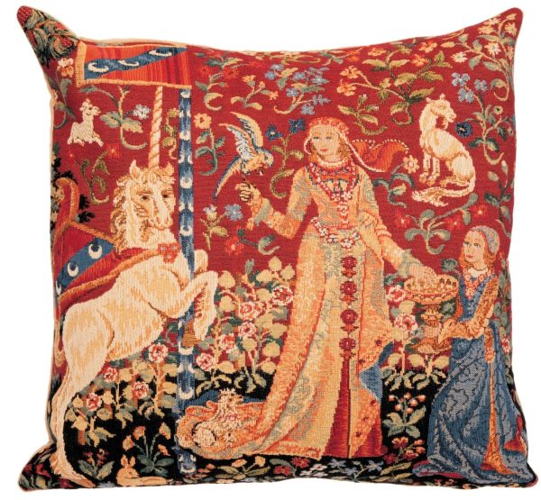 Medieval Lady & The Unicorn | Decorative Pillow-Cover - Yapatkwa