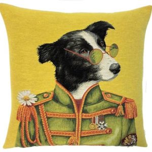 Border Collie John Lennon Decorative Pillow Cover - Yapatkwa