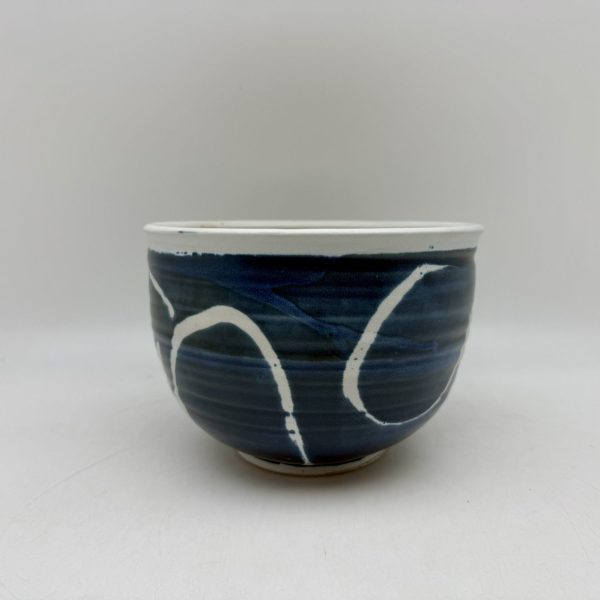 Tall Brush-Design Bowl by Margo Brown -5234 - Image 2